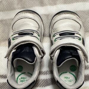 Stride Rite White Sneakers with Green and Blue Accents